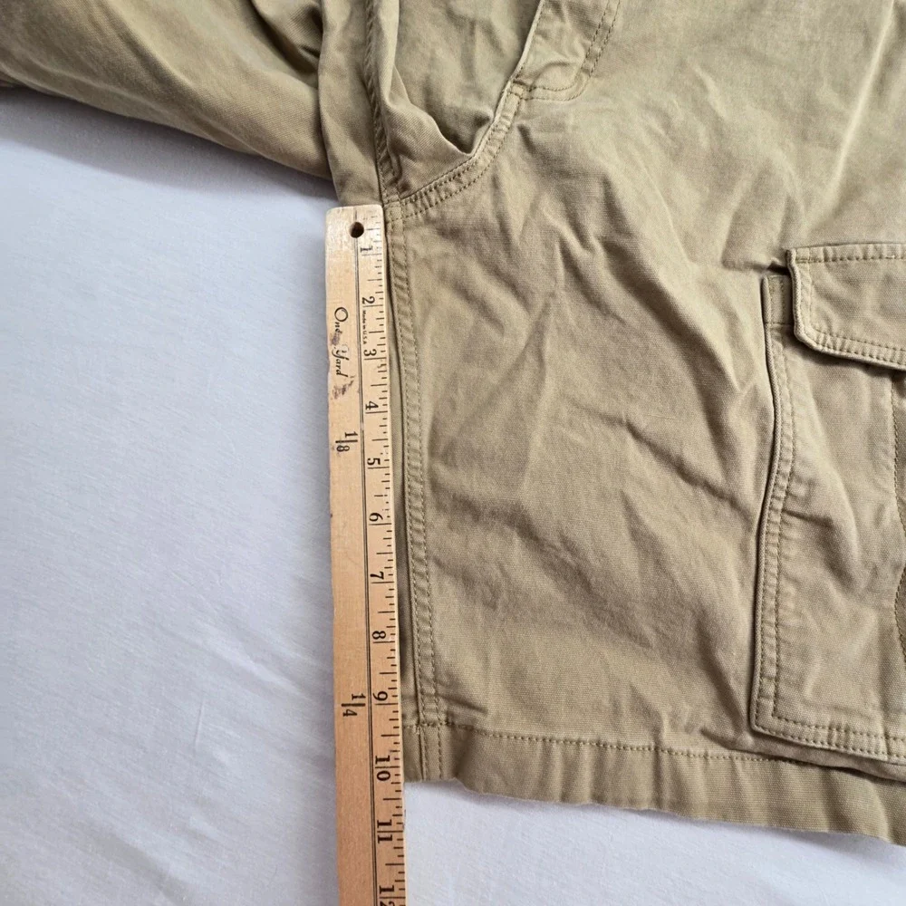 Carhartt Mens Rugged Flex Relaxed Fit Canvas Cargo Work Shorts Tan 36 BS3542-M